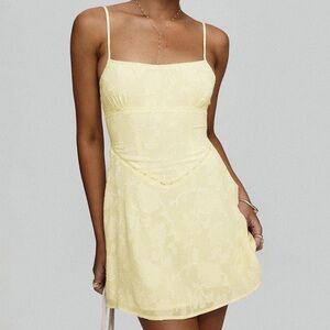 Princess Polly South of France Mini Dress in Yellow